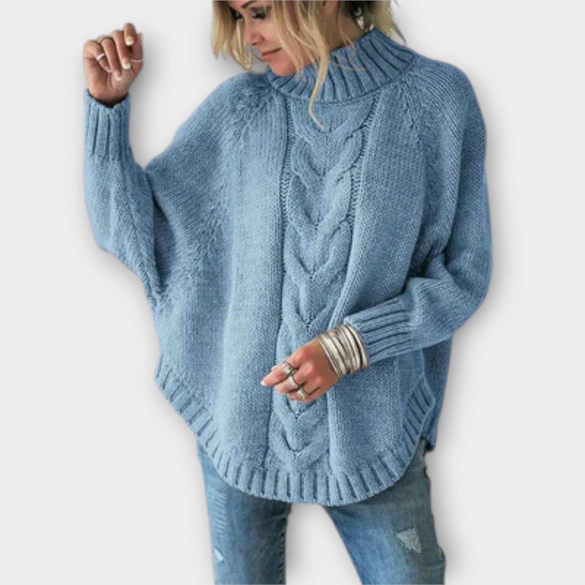 Elysian - Strikket sweater med kabelmønster