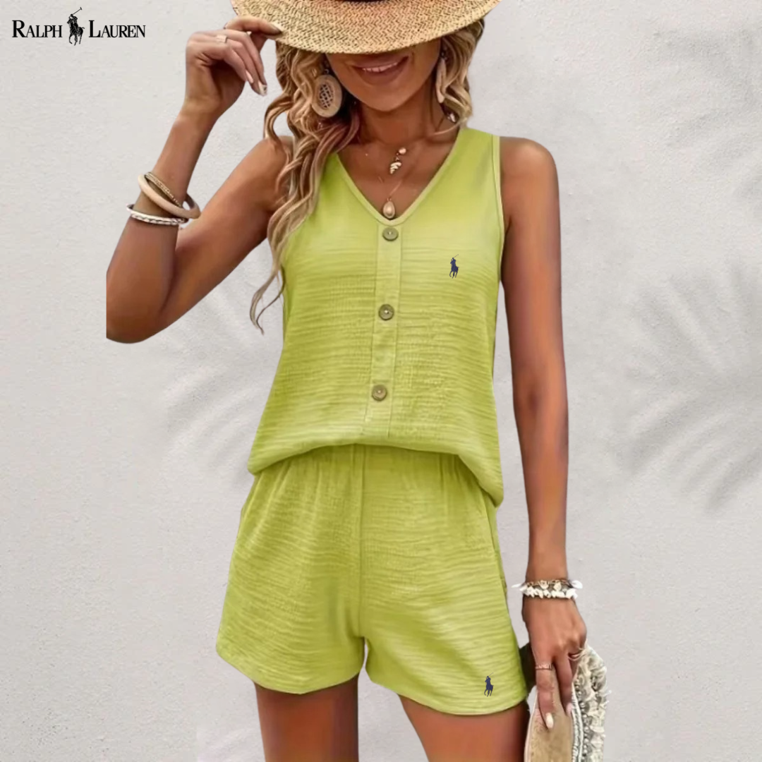 Ensemble haut avec boutons et short Ralph Lauren