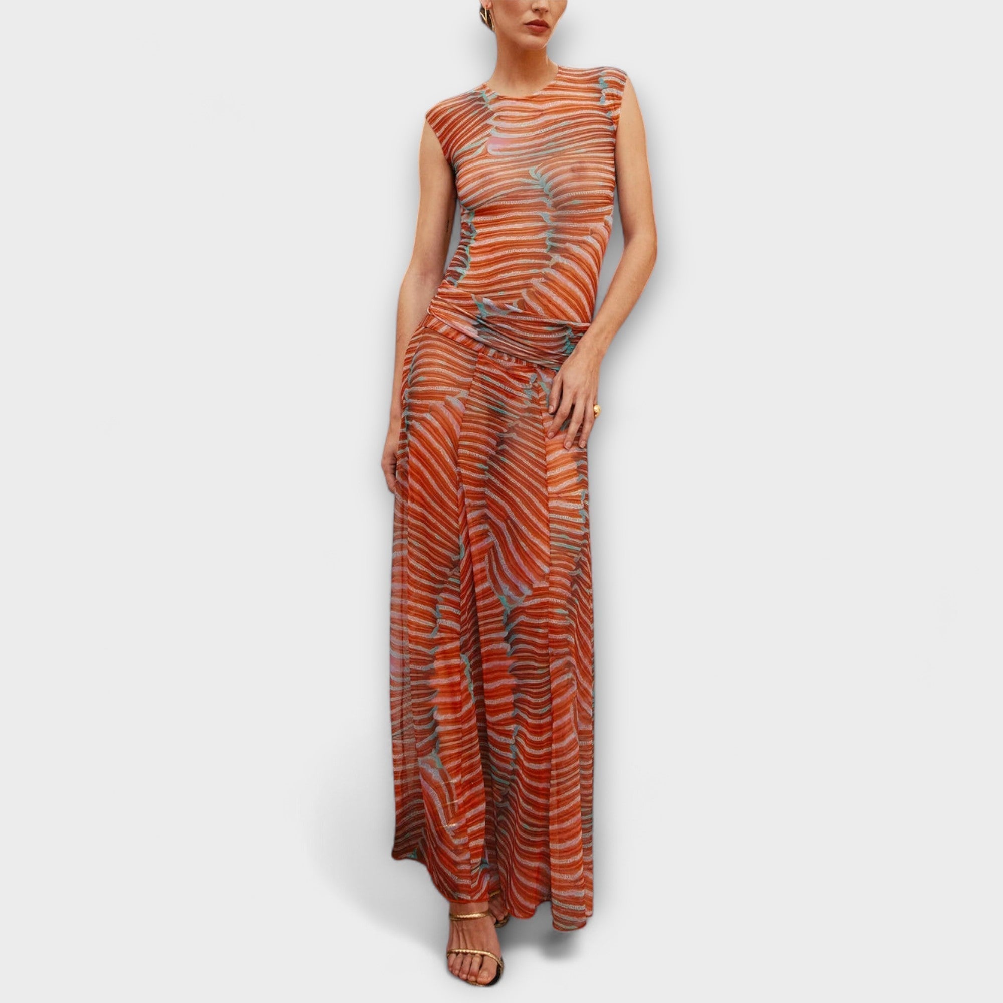 Phoenix - Skinnende bølgenett-bodydress