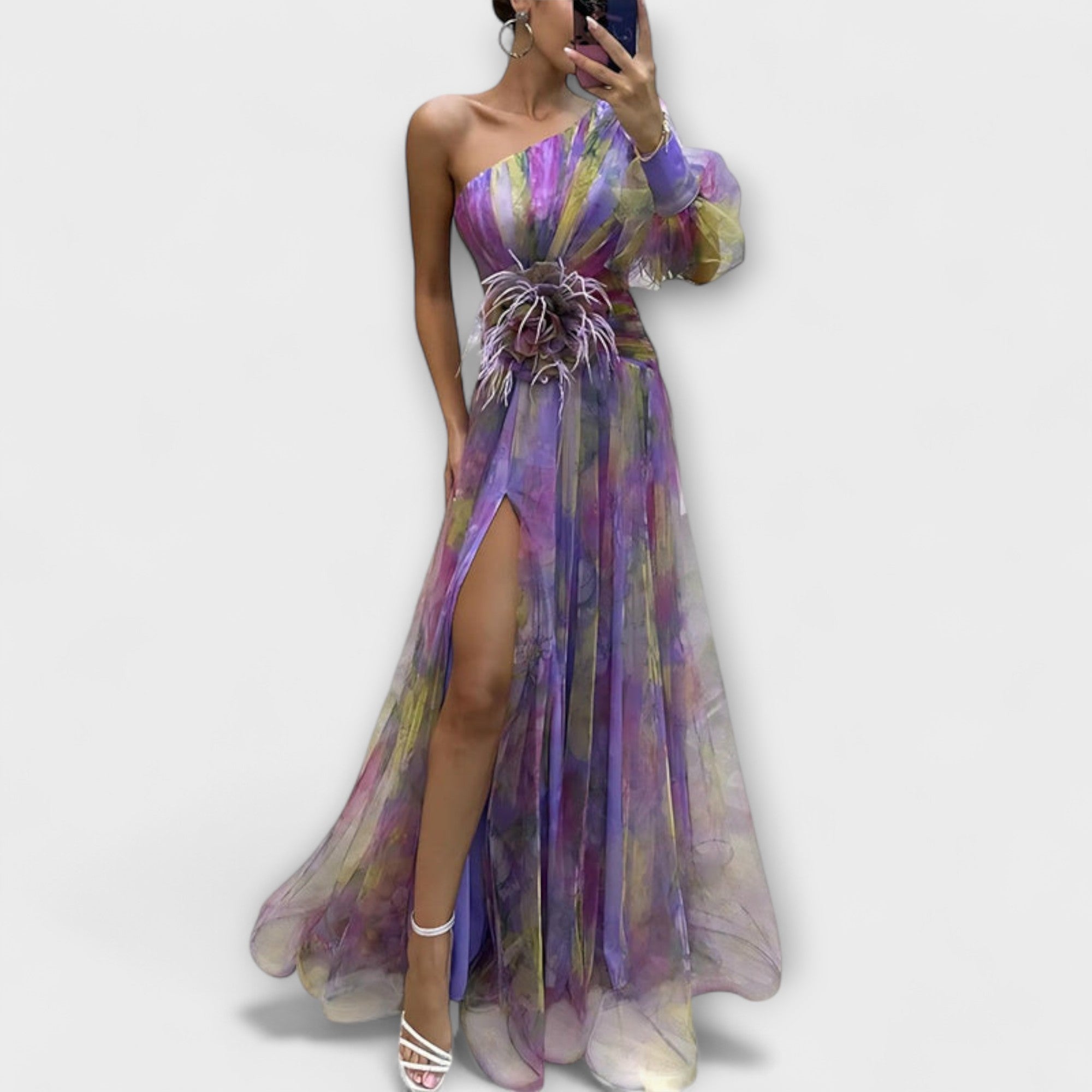 Minna – Robe Maxi Amélie Asymétrique