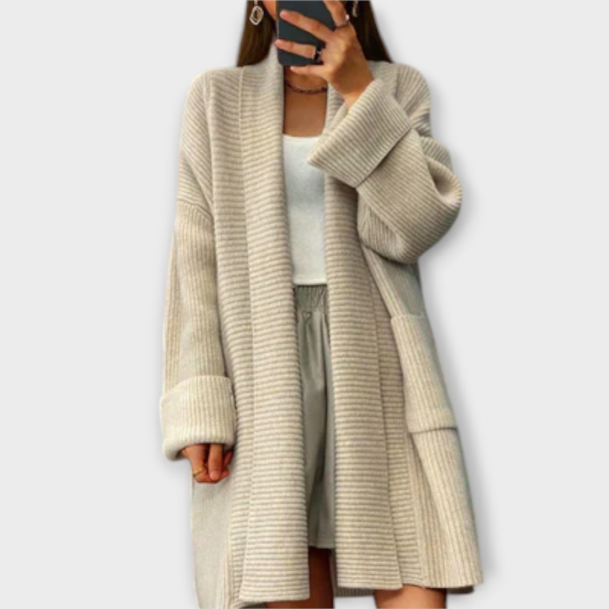 Euphemia - Long gilet en maille