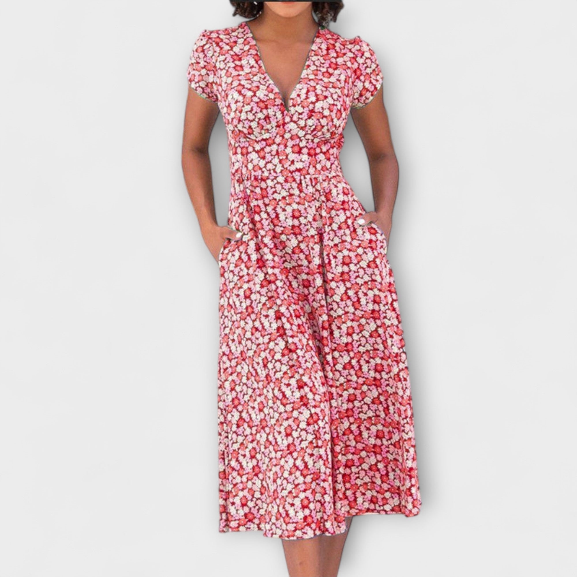 Fienna - Robe midi avec patte de boutonnage