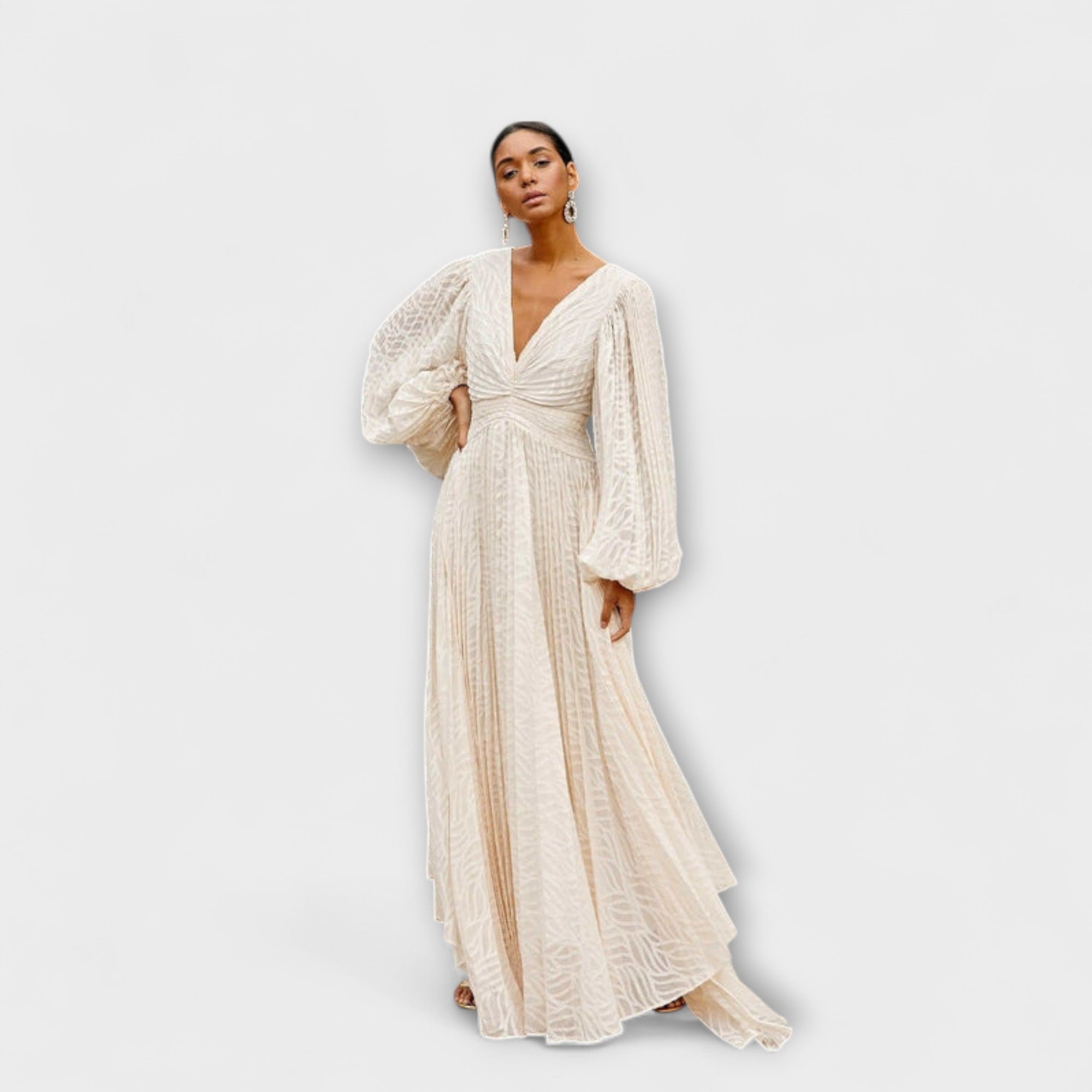 Elsa - kremowa sukienka maxi od Allegory