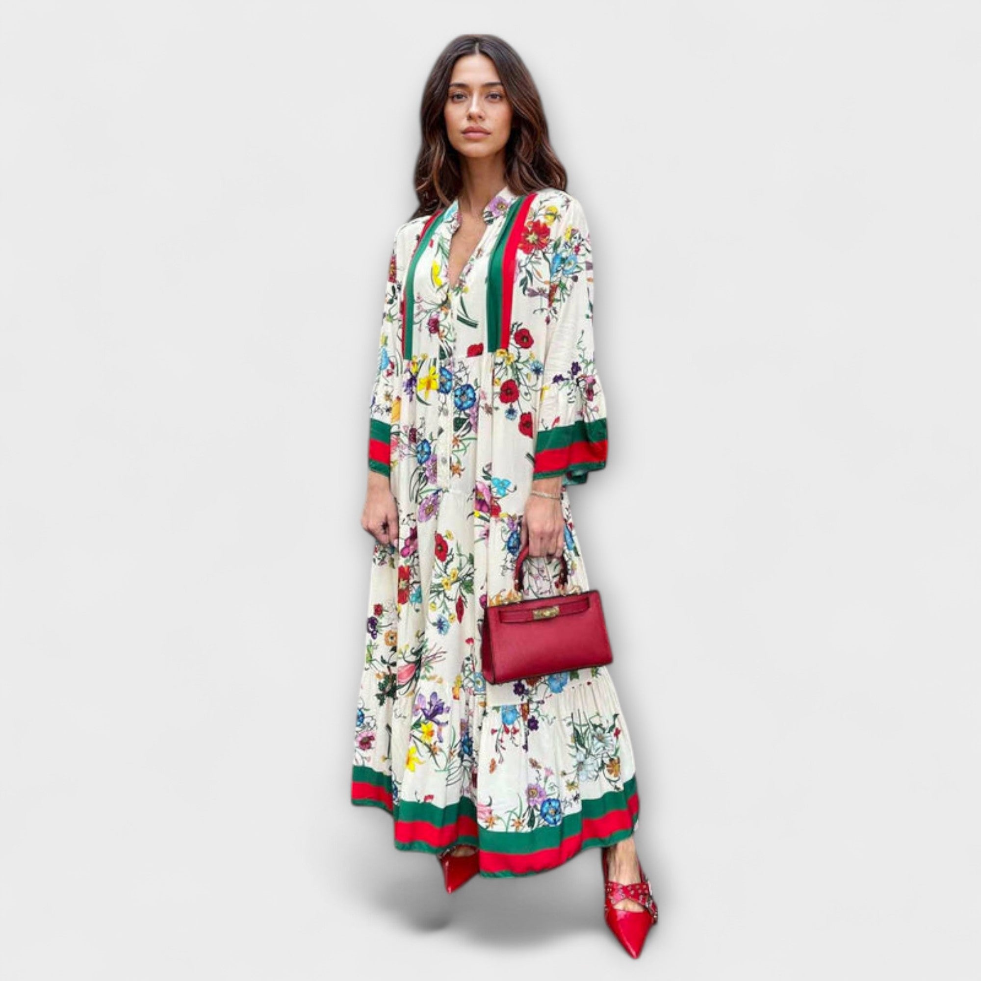 Oriana - Maxi-jurk met bloemenprint